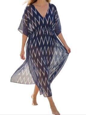 PIA ROSSINI Resort Wear Kaftan Maxi Dress Coverup